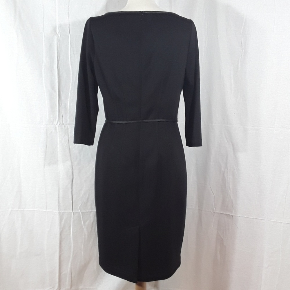 T Tahari black elegant dress with belt - Picture 3 of 7